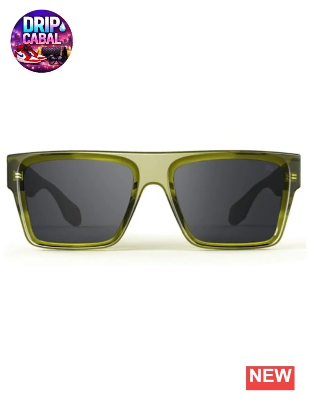 Oversized Square Flat Top Sunglasses UV400 TR90 Frame Unisex
